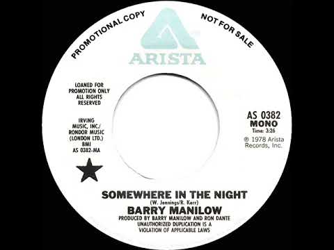 1979 Barry Manilow - Somewhere In The Night (mono radio promo 45)