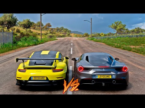 PORSCHE GT2 RS VS FERRARI 488 GTB - FORZA HORIZON 5 GAMEPLAY