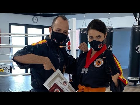 Pilar Rubio ya es cinturón naranja de Kick Boxing: "Es indescriptible la emoción que siento"