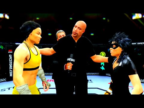 Bruce Lee woman vs. Tanya Sealy (Black Mamba) - EA Sports UFC 4