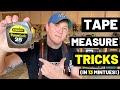 ALL TAPE MEASURE TRICKS Explained...In Just 13 Minutes! (Measuring Tape Pro TIPS, TRICKS + ADVICE!)