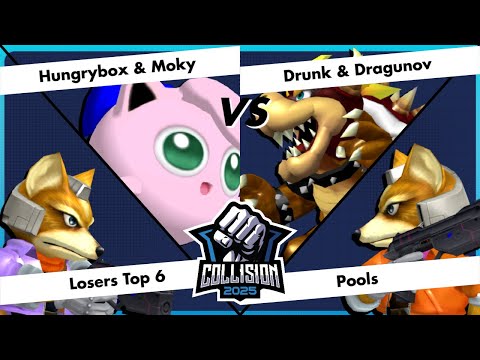 Collision 2025 - Hungrybox / Moky vs Drunk / Dragunov - Pools - Losers Top 6 - SSBM Doubles
