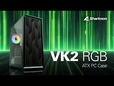 Корпус Sharkoon VK2 RGB Black ATX Mid Tower, ARGB, стекло, черный, Б/В - фото 1 - id-p3022724178