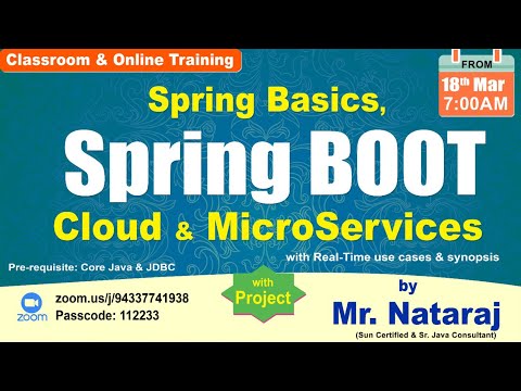 Spring Basics Spring Boot MicroServices | Session 2 | by Mr Nataraj