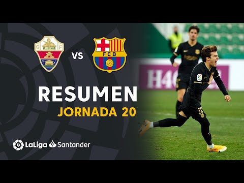 Gols e lances de Elche x Barcelona