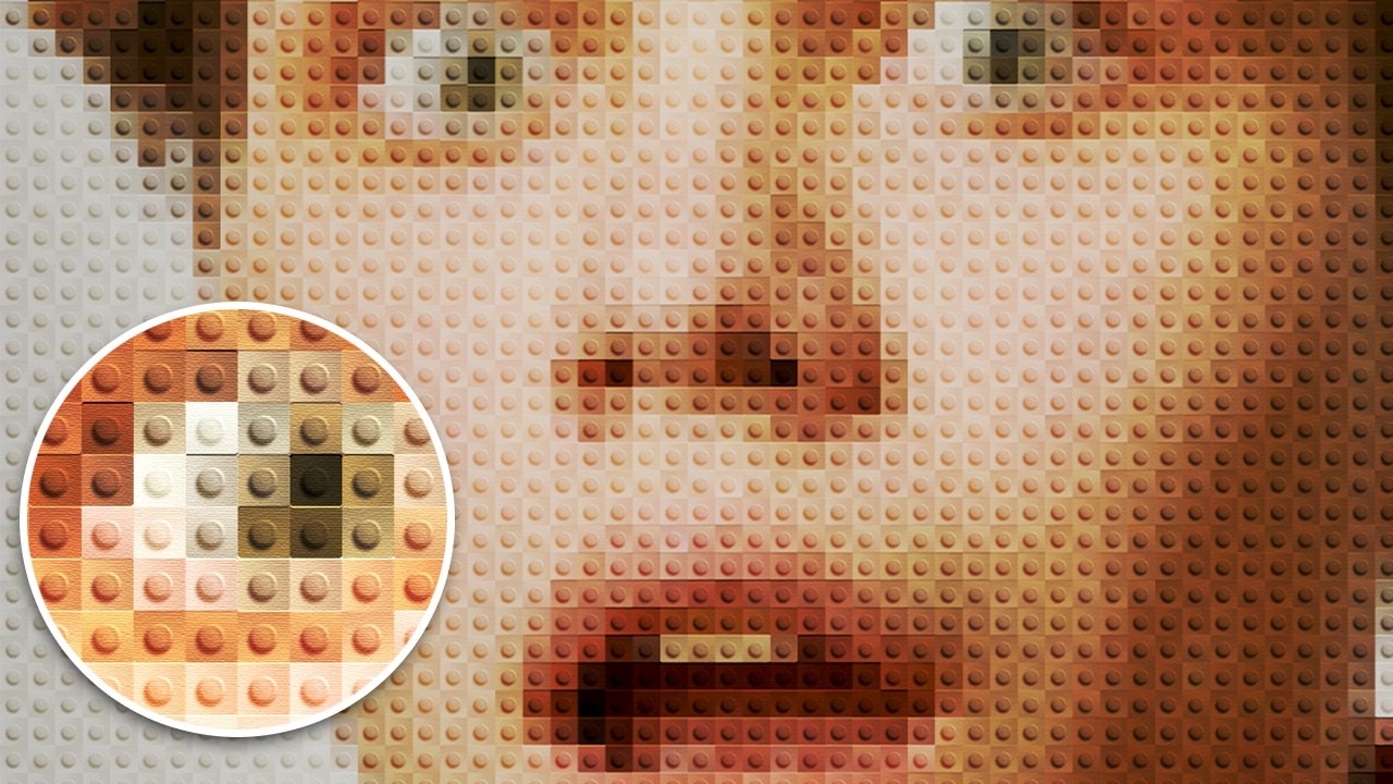 Toy Brick Photo Effect - Photoshop Tutorial