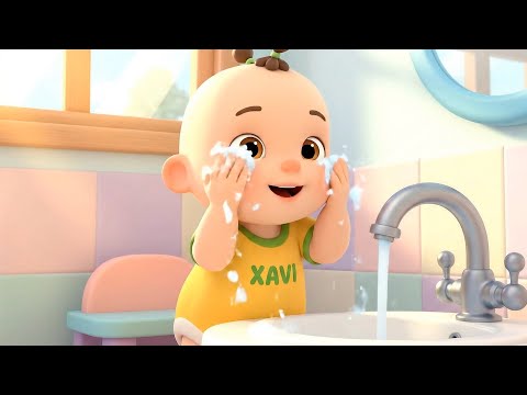 Wash Your Face Song 😄 | Fun Hygiene Song for Kids 🧼| Fun Kids Song | Xavi and Anna Kids Songs