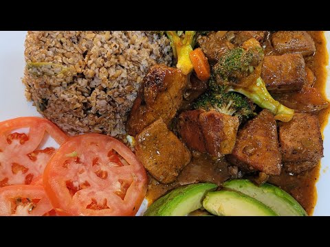 Tuna Steak run down with bulgar wheat/Tuna Steak recipe🥥🇯🇲