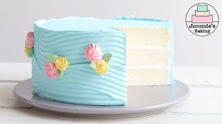 촉촉 보들보들 화이트벨벳 케이크 와 솜털(Ermine)버터크림 /Divine White Velvet Cake. Vanilla Ermine buttercream.