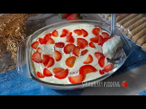 Strawberry Pudding 🍓 It only takes 10 minutes to make this Epic Pudding.