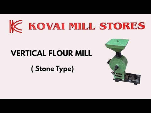 Semi-automatic 2 hp stone flour mill machine, 20kg per hr