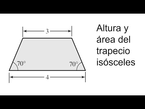 HALLAR EL ÁREA DEL TRAPECIO ISÓSCELES. Problema de trigonometría.