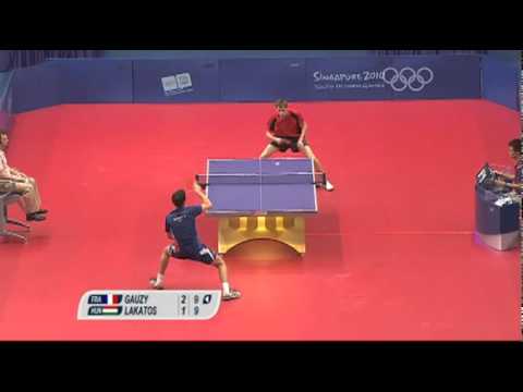 Singapore 2010 Youth Olympic Games - Men's Singles Table Tennis Bronze Winner Simon Gauzy of France