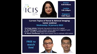 ICIS Webinar: Topics of Renal and Adrenal Imaging.