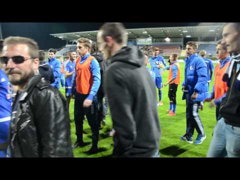 Lendavainfo.CoM // Nafta 1903 - NŠ Mura 5:2 - Veselje igralcev in navijačev po srečanju (8.4.2017)