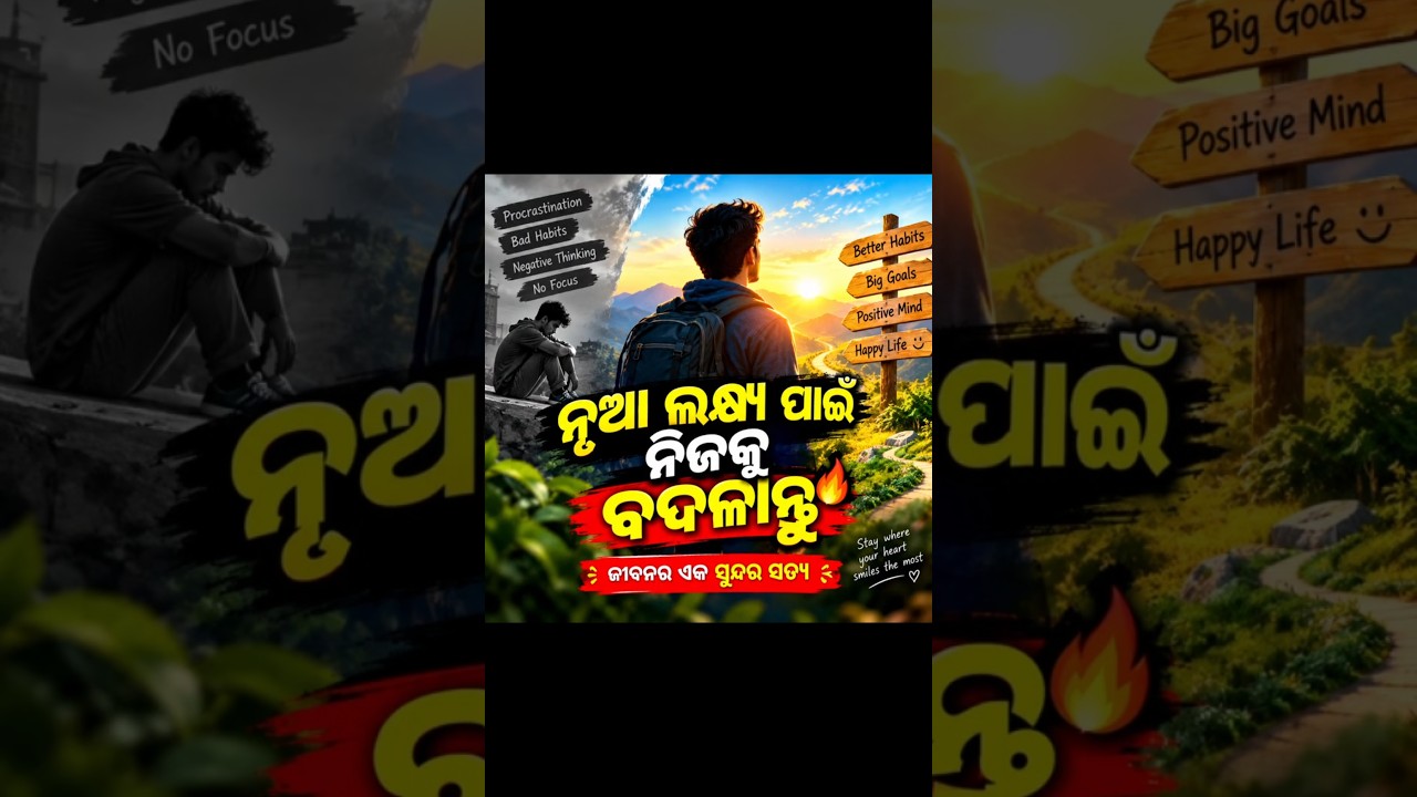 ନୂଆ ଲକ୍ଷ୍ୟ ପାଇଁ ନିଜକୁ ବଦଳାନ୍ତୁ 🔥 | ଜୀବନର ଏକ ସୁନ୍ଦର ସତ୍ୟ#explore #trending#viral#shorts#trueline