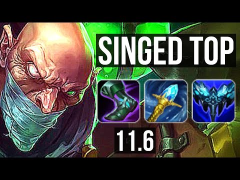 SINGED vs VAYNE (TOP) | Rank 6 Singed, 8/2/10, Dominating | EUW Grandmaster | v11.6