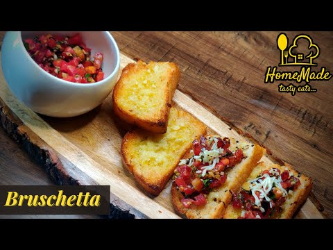 Bruschetta Recipe | Classic Easy Bruschetta Recipe | How To Make Italian Bruschetta | Garlic Bread