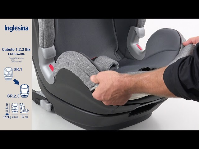 Vídeo relacionado con Inglesina Caboto i-Size, Sillita para coche, Hasta 15 meses a 12 años de edad, 76-150cm, Vulcan Black