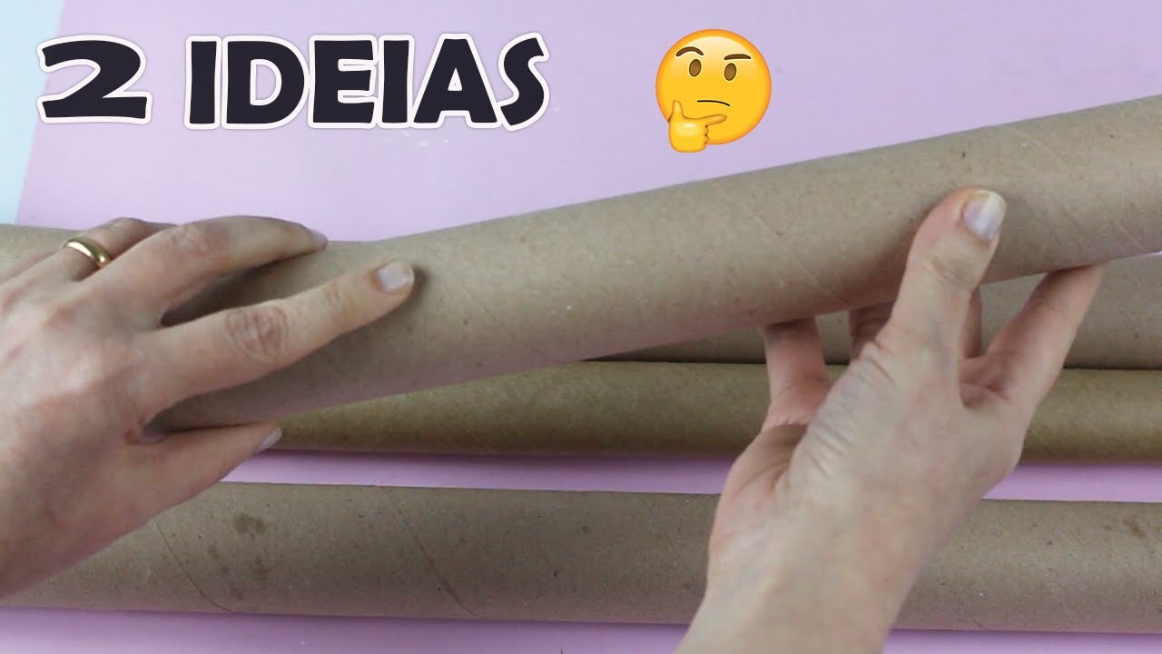 2 IDEIAS INCRÍVEIS USANDO ROLO DE PAPELÃO