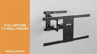 How to Install Solid Full-Motion TV Wall Mount-LPA61-463D