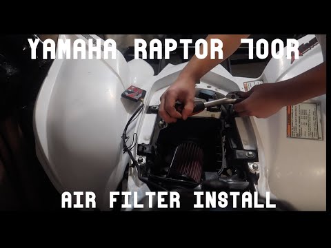 HOW TO INSTALL A K&N AIR FILTER ON A YAMAHA RAPTOR!!