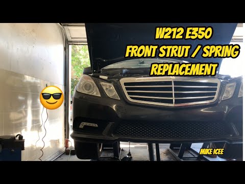 Mercedes e350 front shock replacement with Bilstein struts STEP by STEP DIY for 2010-2016 E-Class.