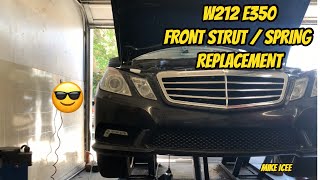 Mercedes e350 front shock replacement with Bilstein struts STEP by STEP DIY for 2010-2016 E-Class.