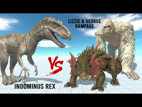 INDOMINUS REX vs RAMPAGE - Animal Revolt Battle Simulator