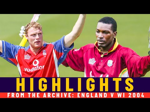 Gayle v Flintoff in ODI run-fest! | Classic Match | England v West Indies 2004 | Lord's