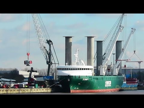 E-Ship 1 DGFN2  IMO 9417141 Emden Rotorschiff Flettner rotorsails Eship embarking windcraft turbines