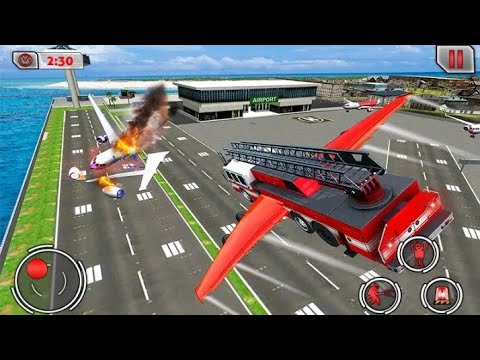 Flying Firefighter Robot Transform 911 Fire Truck - Fire Fighting Android Gameplay