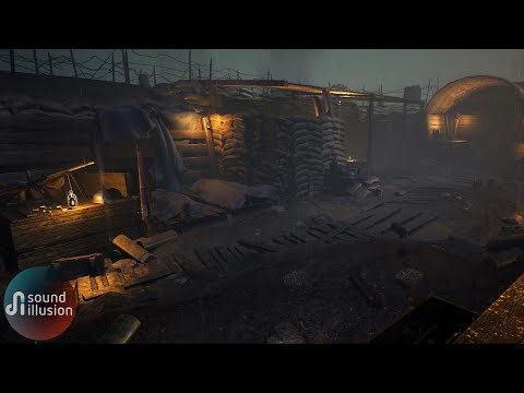 WW1 Sleeping In The Trenches - Distant Artillery War Ambience