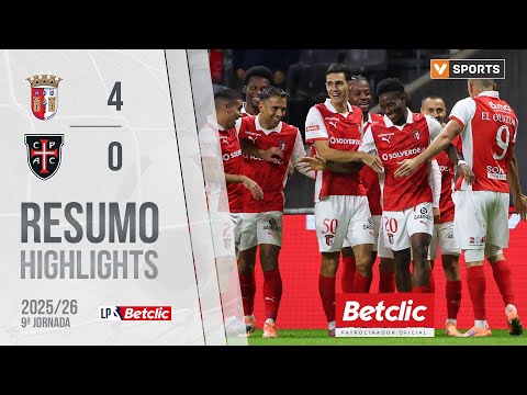 Resumo: Braga 4-0 Casa Pia  (Liga 25/26 #9)