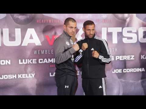 SCOTT QUIGG v VIOREL SIMION - OFFICIAL HEAD TO HEAD @ FINAL PRESS CONFERENCE / JOSHUA v KLITSCHKO