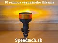 LED maják oranžový 12/24V - 64x0,5W LED / ECE R10/R65 s uchytením na tyč (ø93x157mm) - Video Youtube