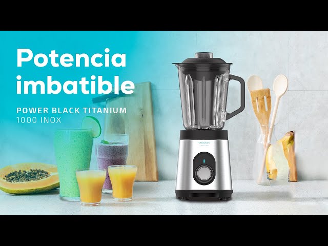 Blender Cecotec Power Black Titanium 1000 1000W Inox 1,5L 6 Lames Pulse video