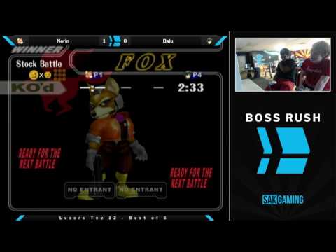 Boss Rush SmashG0D Losers Top 12 - Nerin (Fox) vs Balu (Marth)