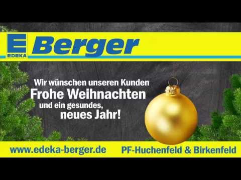 LEDvert Spot - EDEKA Berger Xmas frohe Weihnachten - Digitale Aussenwerbung auf LED Screen