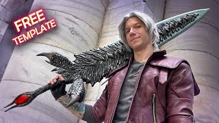 How to Make Devil Sword Dante EVA Foam Cosplay Sword from Devil May Cry 5 - Free Foam PDF Templates