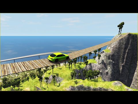 Cars vs Suspension Bridge – BeamNG.Drive | BeamNG Slime