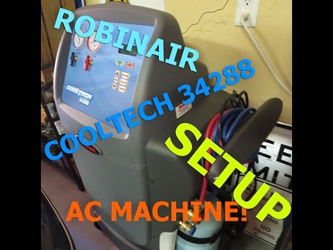 Robinair A/C Recovery Machine R134A Model 34288 Setup