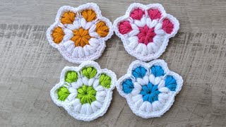 Crochet Paw Print Coaster