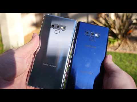 Samsung Galaxy Note 9 Ocean Blue vs Cloud Silver