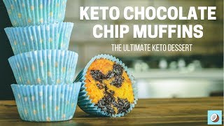 Keto Chocolate Chip Muffins - Only 3g Net Carbs