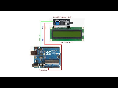 PCF8574T I2C LCD Example with Arduino Uno