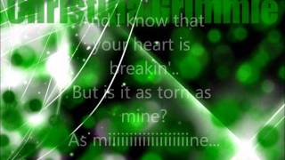 Unforgivable by Christina Grimmie. (Lyrics on screen)