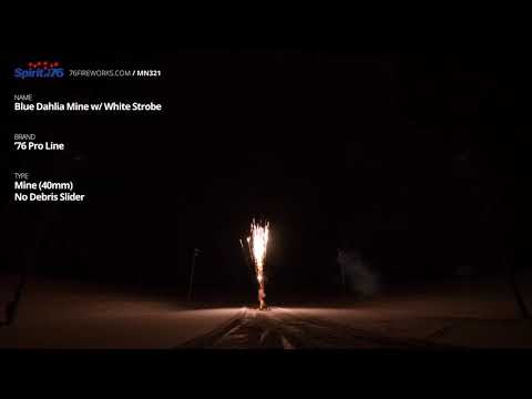 MN321 Blue Dahlia Mine w  White Strobe 40mm No Debris Slider