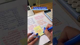 💰Fixing this budget: expenses are MORE than income!! #budget #tips #budgeting g