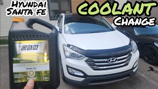 Coolant Replacement - Hyundai Santa Fe 2.0T / 2.4L /3.3L